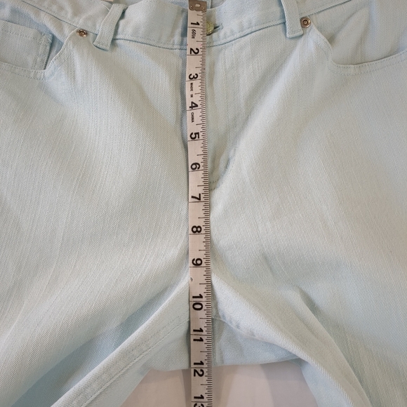 Talbots women's Capri jeans, blue/green, size 12 - Picture 6 of 7